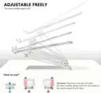 N106 Adjustable Laptop Stand Z-Type, Foldable Aluminum Alloy Build, Multi-Angle Ergonomic Hight Adjustable Design, Anti-Slip Silicone, Heat Vent, Supports Laptops Up To 16 Inch | Silver - Image 3