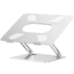 N106 Adjustable Laptop Stand Z-Type, Foldable Aluminum Alloy Build, Multi-Angle Ergonomic Hight Adjustable Design, Anti-Slip Silicone, Heat Vent, Supports Laptops Up To 16 Inch | Silver - Image 8