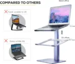 N104 Adjustable Laptop Stand Sit Stand, 8.7 To 15 Inch Adjustable Height Range, Heavy Duty Metal Build, Quick Lock Adjustment, Ergonomic Eye Level Design, Supports 13.3 To 17.3 Inch Laptops - Image 6