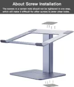 N104 Adjustable Laptop Stand Sit Stand, 8.7 To 15 Inch Adjustable Height Range, Heavy Duty Metal Build, Quick Lock Adjustment, Ergonomic Eye Level Design, Supports 13.3 To 17.3 Inch Laptops - Image 9