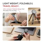  3 In 1 Magnetic Laptop - Tablet - Phone Stand, Foldable Aluminum, Adjustable 360 Rotation, Ergonomic Holder , For Up To 17 Inch Devices With MagSafe Ring, Portable Desktop Mount | Grey ~ E05 - Image 6