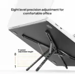  3 In 1 Magnetic Laptop - Tablet - Phone Stand, Foldable Aluminum, Adjustable 360 Rotation, Ergonomic Holder , For Up To 17 Inch Devices With MagSafe Ring, Portable Desktop Mount | Grey ~ E05 - Image 7