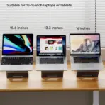 Multi-Position 4 Slot Vertical Laptop Stand, Aluminum Adjustable Dock For Up To 4 Devices, Laptop - Tablet - Phone Universal Holder, 0.5 To 1.5 Inch Thickness Hold, Anti Scratch Silicone Stable Base | Grey ~ N96 - Image 8
