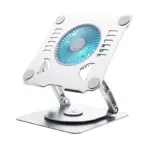 360 Degree Rotating Laptop Cooling Stand, Adjustable Height 5 To 30CM With 3 Speed Fan, Aluminum Built, Ergonomic Foldable Holder For 10 To 16-inch Laptop With LED Light ~ N98 - Image 10