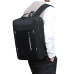 Waterproof Oxford Laptop Backpack With USB Charging Port, Multi-Compartment Business Travel Bag, Padded 15.6 Inch Laptop Protective Sleeve , Ergonomic Design |  Black ~ EXP039 - Image 8