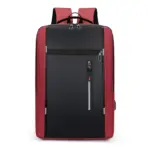 Waterproof Oxford Laptop Backpack With USB Charging Port, Multi-Compartment Business Travel Bag, Padded 15.6 Inch Laptop Protective Sleeve , Ergonomic Design |  Black & Red  ~ EXP039 - Image 7