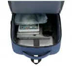 Waterproof Oxford Laptop Backpack With USB Charging Port, Multi-Compartment Business Travel Bag, Padded 15.6 Inch Laptop Protective Sleeve , Ergonomic Design |  Black & Blue  ~ EXP039 - Image 6