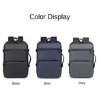 Expandable Gear Backpack , Fits 14 Inch Laptop, 24 Liters , USB Port, Anti-Theft Pocket, 180° Opening, Air Cushion Strap, High Protection for Cameras or Drones, Polyester Business Travel Bag | BLACK - Image 4