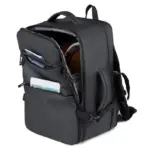 Expandable Gear Backpack , Fits 14 Inch Laptop, 24 Liters , USB Port, Anti-Theft Pocket, 180° Opening, Air Cushion Strap, High Protection For Cameras or Drones, Polyester Business Travel Bag | GRAY - Image 6