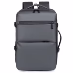 Expandable Gear Backpack , Fits 14 Inch Laptop, 24 Liters , USB Port, Anti-Theft Pocket, 180° Opening, Air Cushion Strap, High Protection For Cameras or Drones, Polyester Business Travel Bag | GRAY - Image 2
