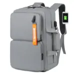 3-Way Business Laptop Bag , Backpack - Shoulder - Handbag Convertible Design, Large Capacity A4 / 16-inch Laptop Storage , USB Charging Port, Water-Repellent Oxford Fabric, Multi Pocket | Light Gray - Image 13