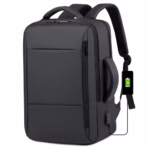 Voyage 32L Laptop Backpack With USB-A Charging Port, 17 Inch Laptop And 10 Inch Tablet Fit, Water-Resistant 900D rPET, Anti-Theft Design, Trolley Sleeve, Dual Carry | BLACK - Image 9