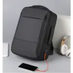 Voyage 32L Laptop Backpack With USB-A Charging Port, 17 Inch Laptop And 10 Inch Tablet Fit, Water-Resistant 900D rPET, Anti-Theft Design, Trolley Sleeve, Dual Carry | BLACK - Image 7