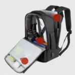 Voyage 32L Laptop Backpack With USB-A Charging Port, 17 Inch Laptop And 10 Inch Tablet Fit, Water-Resistant 900D rPET, Anti-Theft Design, Trolley Sleeve, Dual Carry | BLACK - Image 3