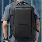 WEIXIER Expandable Laptop Backpack ,  20–35L , 15.6 Inch Laptop Padded Sleeve , Tech Accessories Compartments , Waterproof 900D Oxford, 180° Opening, Dry Wet Separation | BLACK  - Image 7