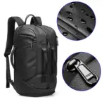 Hybrid Sports Backpack 25L With Shoe Compartment And 15.6 Inch Laptop Sleeve, Water-proof Thick Polyester Gym Bag, 8 Compartments, Breathable Design, Travel Ready - Image 12