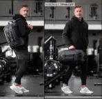 Hybrid Sports Backpack 25L With Shoe Compartment And 15.6 Inch Laptop Sleeve, Water-proof Thick Polyester Gym Bag, 8 Compartments, Breathable Design, Travel Ready - Image 2