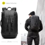 Hybrid Sports Backpack 25L With Shoe Compartment And 15.6 Inch Laptop Sleeve, Water-proof Thick Polyester Gym Bag, 8 Compartments, Breathable Design, Travel Ready - Image 7