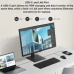 SUMSUNG ViewFinity S80UD 27 Inch 4K UHD IPS Monitor With USB C 90W, LAN, KVM-PIP-PBP , Professional Display HDR10, 1.07B Colors, 99% sRGB, Ergonomic Stand, HDMI DisplayPort  - Image 5
