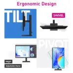 SUMSUNG ViewFinity S80UD 27 Inch 4K UHD IPS Monitor With USB C 90W, LAN, KVM-PIP-PBP , Professional Display HDR10, 1.07B Colors, 99% sRGB, Ergonomic Stand, HDMI DisplayPort  - Image 7