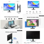 SUMSUNG ViewFinity S80UD 27 Inch 4K UHD IPS Monitor With USB C 90W, LAN, KVM-PIP-PBP , Professional Display HDR10, 1.07B Colors, 99% sRGB, Ergonomic Stand, HDMI DisplayPort  - Image 8