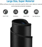 Excel Shortcut Keys Extended Mouse Pad, 900x400mm Large Desk Mat With Anti Slip Rubber Base, Fine Cloth Surface, Stitched Edges, Washable , 3mm Thickness  - Image 4