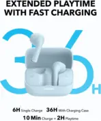 Anker Soundcore K20i True Wireless Bluetooth 5.3 Earbuds With 36H Battery, AI ENC Dual Mics, 13mm Drivers, BassUp, Gaming Mode, Custom EQ, Semi In Ear Design, Fast Charge | BLUE - Image 5