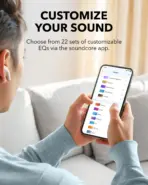 Anker Soundcore K20i True Wireless Bluetooth 5.3 Earbuds With 36H Battery, AI ENC Dual Mics, 13mm Drivers, BassUp, Gaming Mode, Custom EQ, Semi In Ear Design, Fast Charge | WHITE - Image 7