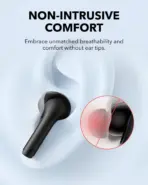 Anker Soundcore K20i True Wireless Bluetooth 5.3 Earbuds With 36H Battery, AI ENC Dual Mics, 13mm Drivers, BassUp, Gaming Mode, Custom EQ, Semi In Ear Design, Fast Charge | BLACK - Image 4