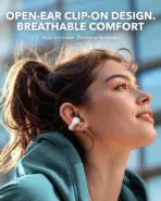 soundcore By Anker C30i Open-Ear Clip Wireless Earbuds With Bluetooth 5.3, 30H Battery, Titanium Drivers, IPX4 Water Resistance, Multipoint Connection & Fast Charging | WHITE  - Image 3