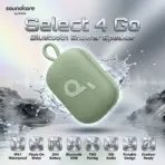 Soundcore Select 4 Go Portable Bluetooth Speaker With IP67 Waterproof Floating Design, 20H Battery, 5W Punchy Audio, TWS Pairing & 30M Wireless Range | SILVERY GREEN 