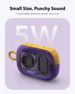Soundcore Select 4 Go Portable Bluetooth Speaker With IP67 Waterproof Floating Design, 20H Battery, 5W Punchy Audio, TWS Pairing & 30M Wireless Range | PURPLE - Image 4