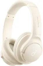 soundcore By Anker Q20i Hybrid ANC Wireless Over-Ear Bluetooth Headphones, Hi-Res Audio, BassUp, 40H ANC Battery, Multipoint BT 5.0, AUX, Transparency Mode, Customize via an App | WHITE - Image 2