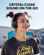 soundcore by Anker Q11i Wireless Over-Ear Bluetooth 5.3 Headphones , Deep Bass, 60H Playtime, Hi-Res Audio, 40mm Drivers, Detachable Ear Cushions, Multipoint Connection, AUX | JET-BLACK - Image 3