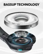 soundcore by Anker Q11i Wireless Over-Ear Bluetooth 5.3 Headphones , Deep Bass, 60H Playtime, Hi-Res Audio, 40mm Drivers, Detachable Ear Cushions, Multipoint Connection, AUX | JET-BLACK - Image 4
