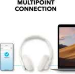 soundcore by Anker Q11i Wireless Over-Ear Bluetooth 5.3 Headphones , Deep Bass, 60H Playtime, Hi-Res Audio, 40mm Drivers, Detachable Ear Cushions, Multipoint Connection, AUX | CREAM-WHITE - Image 7