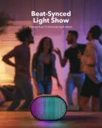 Soundcore By ANKER Pyro Mini Portable Bluetooth 5.3 Speaker, 6W Stereo Sound, RGB Light Show, 10H Battery, TWS Pairing, Waterproof, AUX, SD Card, USB-C | BLACK - Image 3