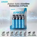 Anker AAA Alkaline Batteries 4-Pack, 1.5V High Capacity, PowerLock Leak-Proof Tech, 10-Year Shelf Life, Adaptive Power, Long-Lasting Performance for Remotes & Devices