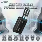 Anker Zolo 10K 35W Power Bank, 10000mAh Portable Fast Charger, Dual Built-In USB-C Cables, 4-Device Charging, USB-C & USB-A Ports , Compact | Black