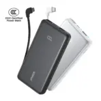 Anker Zolo 10000mAh 22.5W Fast Charging Power Bank, Built-In USB-C Cable, ActiveShield 3.0, Pass-Through Charging, USB-C & USB-A Ports | Black - Image 2