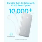 Anker Zolo 10000mAh 22.5W Fast Charging Power Bank, Built-In USB-C Cable, ActiveShield 3.0, Pass-Through Charging, USB-C & USB-A Ports | Black - Image 5