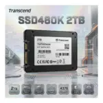 Transcend 2TB 2.5” SATA III SSD, 112-Layer 3D NAND, DRAM-Less, 560MB/s, 4376TBW, Wide Temperature, Power Shield, Industrial-Grade Reliability | SSD460K 