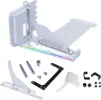 Lian Li VG4v4 4-Slot Vertical GPU Kit, PCIe 5.0 x16 200mm Riser Cable, Adjustable GPU Angles & Heights, 5V ARGB Sync, Anti-Sag Support, ATX Compatible | VG4-5-V4W ~ WHITE - Image 2