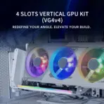 Lian Li VG4v4 4-Slot Vertical GPU Kit, PCIe 5.0 x16 200mm Riser Cable, Adjustable GPU Angles & Heights, 5V ARGB Sync, Anti-Sag Support, ATX Compatible | VG4-5-V4W ~ WHITE - Image 8