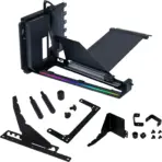 Lian Li VG4v4 4-Slot Vertical GPU Kit, PCIe 5.0 x16 200mm Riser Cable, Adjustable GPU Angles & Heights, 5V ARGB Sync, Anti-Sag Support, ATX Compatible | VG4-5-V4X ~ BLACK - Image 2