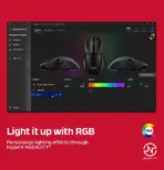 HyperX Pulsefire Fuse Wireless Gaming Mouse, 12,000 DPI Pixart Sensor, Dual Wireless 2.4GHz & Bluetooth, 75g Lightweight RGB Gaming Mouse For PC, PS5 & Xbox | A1KY6AA ~ BLACK - Image 10