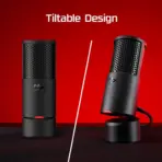 HyperX SoloCast 2 USB Gaming Microphone, 24-Bit 96kHz Condenser Mic, Cardioid Pattern, Tap-To-Mute, USB-C, Built-In Shock Mount & Pop Filter For PC | BLACK ~ AR0A0AA - Image 3