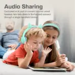 Promate Simba Kids Wired Headphones, Over-Ear Hi-Definition SafeAudio Wired Headset, 85dB Safe Audio, Foldable Adjustable Headband, 40mm Drivers, 3.5mm AUX Audio Sharing Headset For Kids & Tablets - Image 3