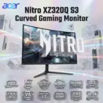 Acer Nitro XZ320Q S3 31.5-Inch 180Hz Curved Gaming Monitor, Full HD VA Display, 1ms VRB, FreeSync Premium, HDR10, DP 1.2 & Dual HDMI 1.4 