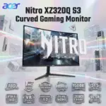 Acer Nitro XZ320Q S3 31.5-Inch 180Hz Curved Gaming Monitor, Full HD VA Display, 1ms VRB, FreeSync Premium, HDR10, DP 1.2 & Dual HDMI 1.4 